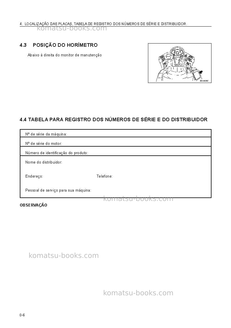 Komatsu wd500-3jpn Manual de operação capa Página 7 Komatsu wd500-3jpn Manual de operação capa Página 7