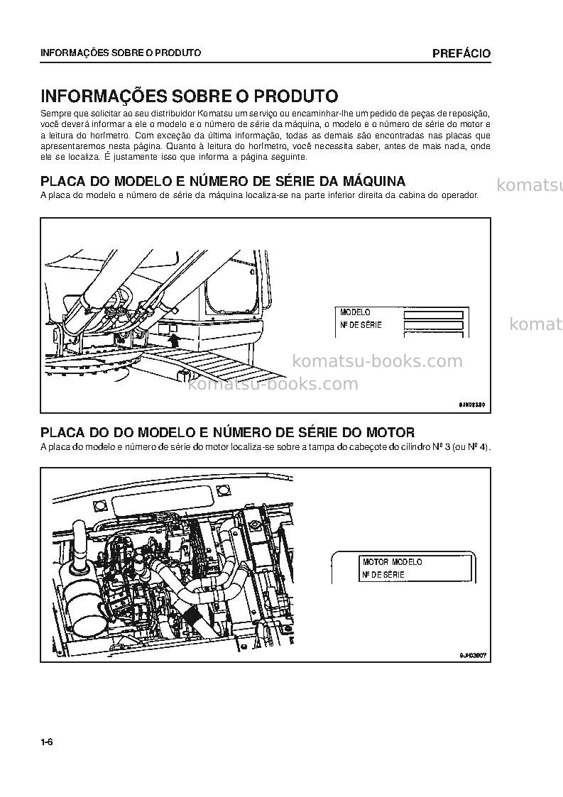 Komatsu pc160lc-7jpn Manual de operação capa Página 7