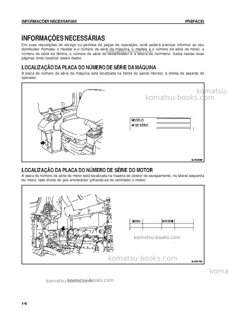 Komatsu d375a-5jpn Manual de operação capa Página 7 Komatsu d375a-5jpn Manual de operação capa Página 7