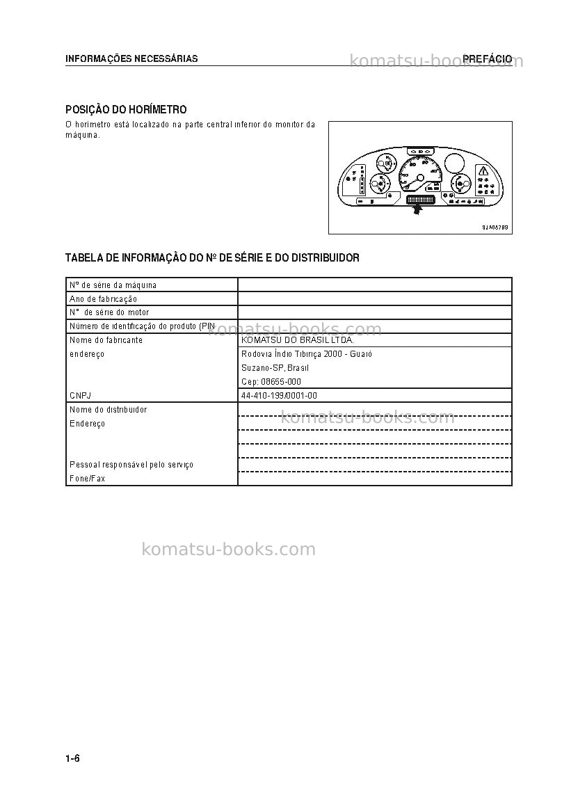 Komatsu wa320-6bra Manual de operação capa Página 7 Komatsu wa320-6bra Manual de operação capa Página 7