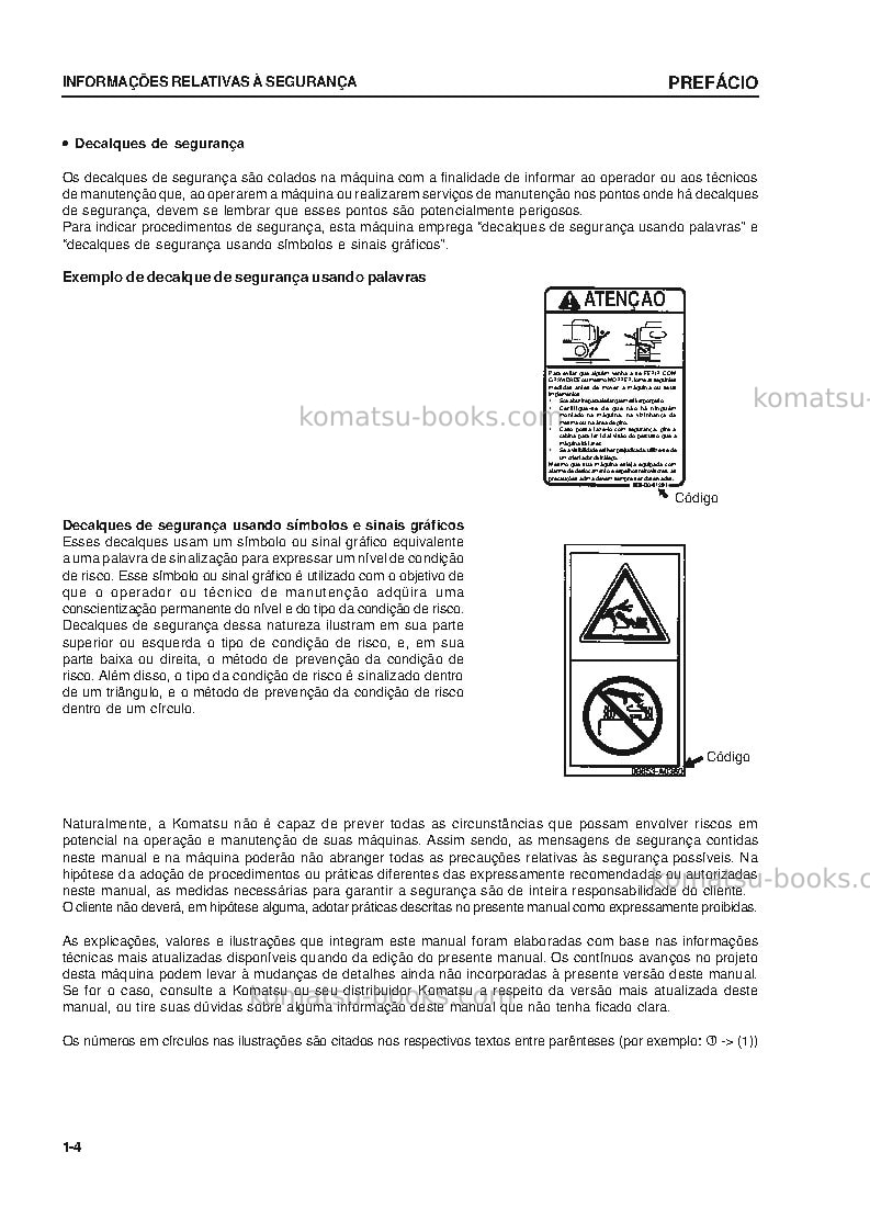 Komatsu pc350-7jpn Manual de operação capa Página 7 Komatsu pc350-7jpn Manual de operação capa Página 7
