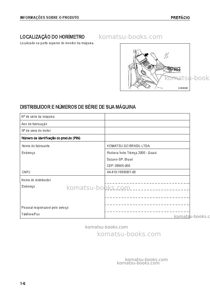 Komatsu pc160lc-8bra Manual de operação capa Página 7