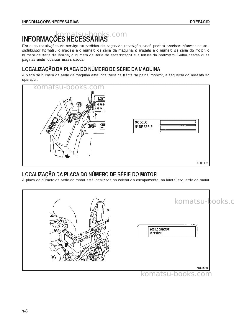 Komatsu d475a-5jpn Manual de operação capa Página 7 Komatsu d475a-5jpn Manual de operação capa Página 7