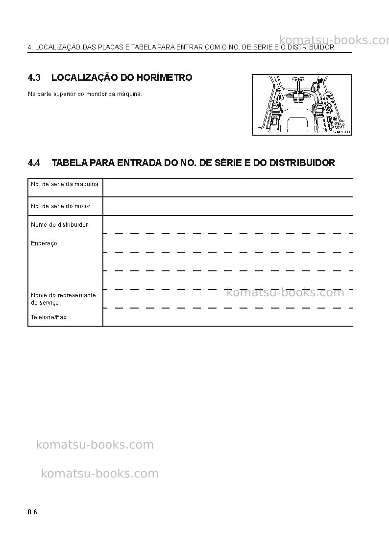 Komatsu pc120lc-6jpn Manual de operação capa Página 7