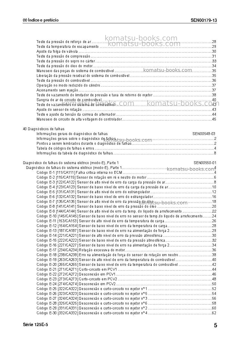 Komatsu 125e-5 seriesjpn Reparo e manutenção capa Página 7 Komatsu 125e-5 seriesjpn Reparo e manutenção capa Página 7