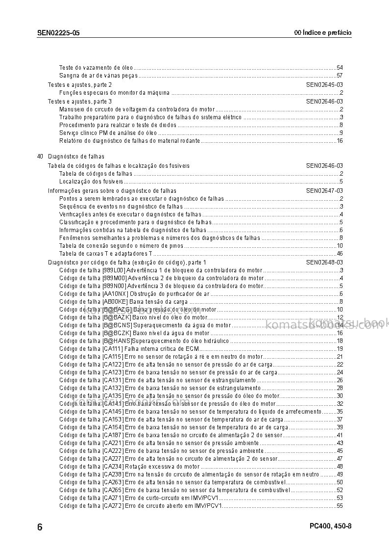 Komatsu pc450-8jpn Reparo e manutenção capa Página 7 Komatsu pc450-8jpn Reparo e manutenção capa Página 7