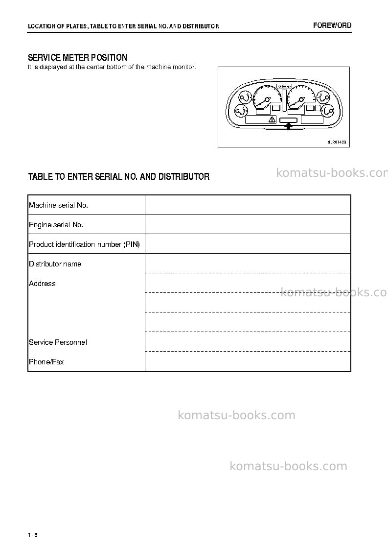 Komatsu hd465-7idn-r Operation manual cover Page 7