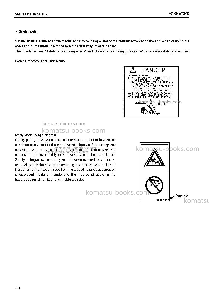 Komatsu hd785-7idn Operation manual cover Page 7
