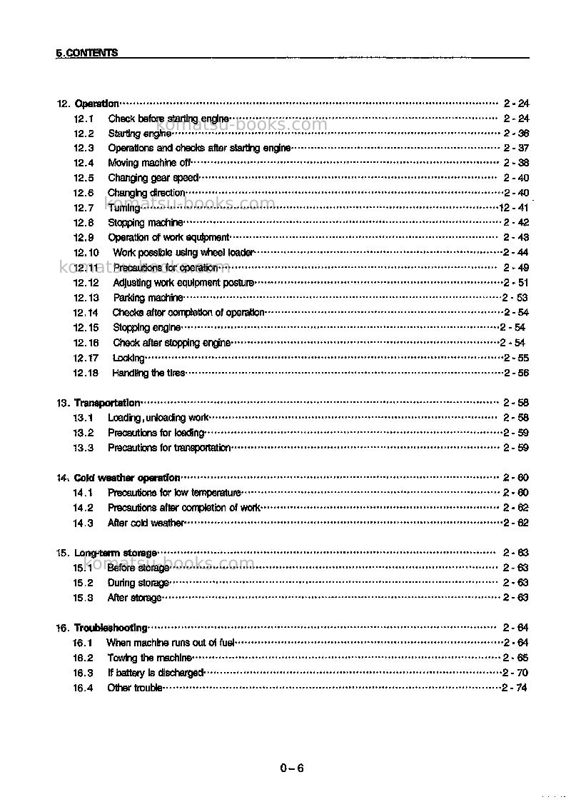 Komatsu wa380-3chn Operation manual cover Page 7 Komatsu wa380-3chn Operation manual cover Page 7
