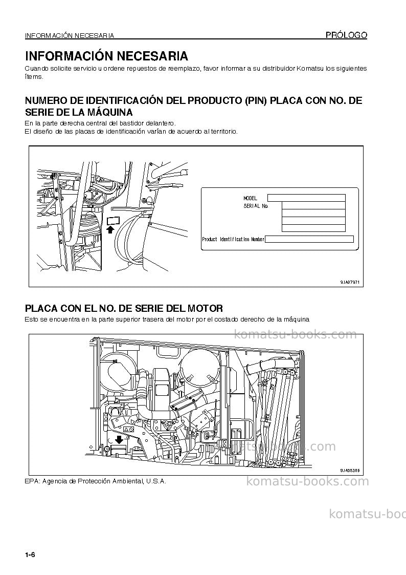 Komatsu wa470-6jpn Manual de operación cover Page 7 Komatsu wa470-6jpn Manual de operación cover Page 7