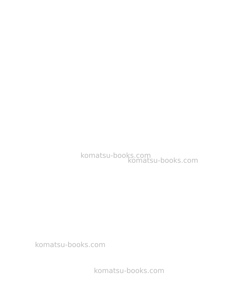 Komatsu pc3000-1deu Operation manual cover Page 7 Komatsu pc3000-1deu Operation manual cover Page 7
