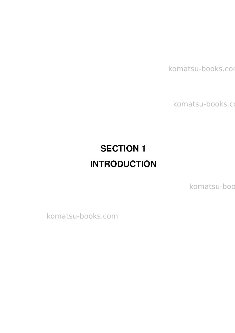 Komatsu td-40c Operation manual cover Page 7 Komatsu td-40c Operation manual cover Page 7