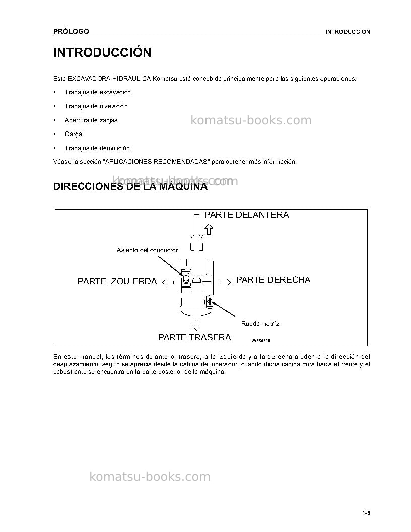 Komatsu pc200-7tha-b Manual de operación cover Page 7