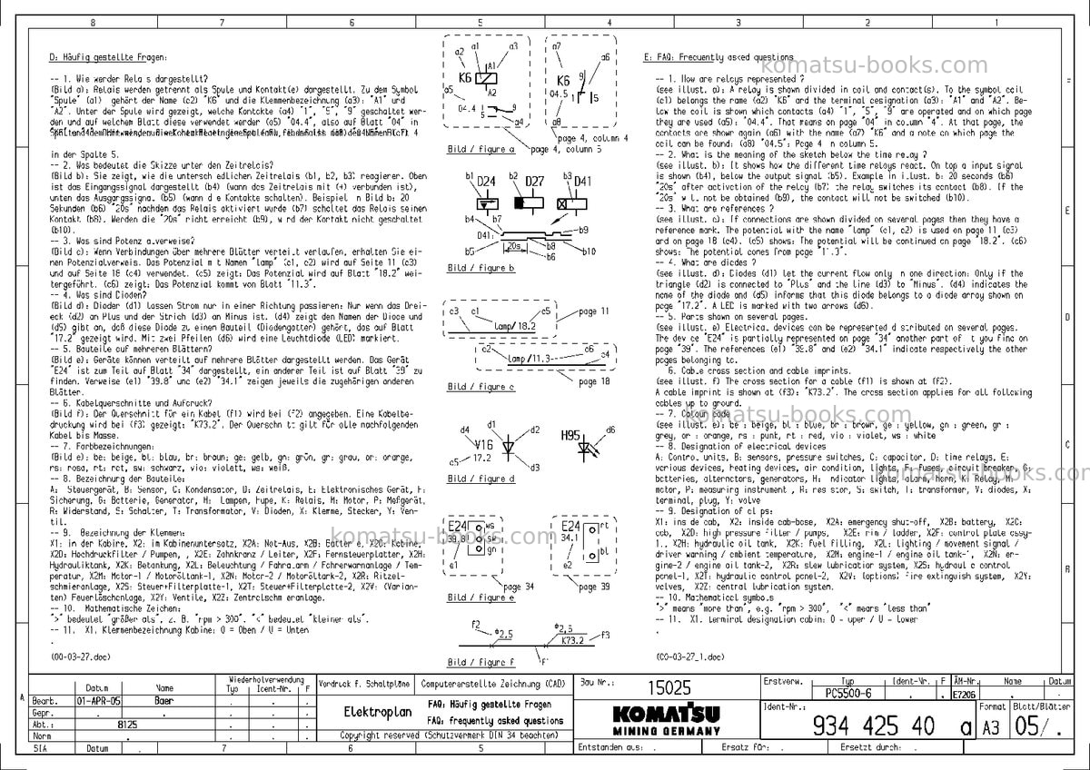 Komatsu pc5500-6deu Repair & maintenance cover Page 7 Komatsu pc5500-6deu Repair & maintenance cover Page 7