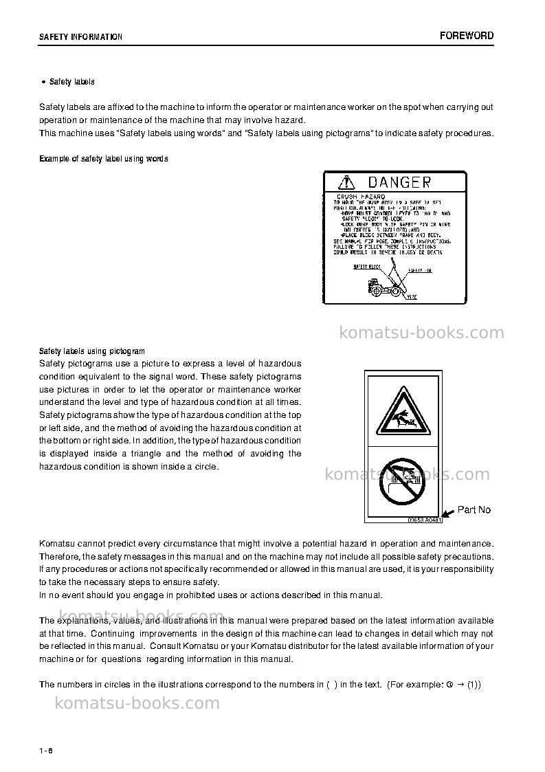 Komatsu hd985-5jpn Operation manual cover Page 7 Komatsu hd985-5jpn Operation manual cover Page 7