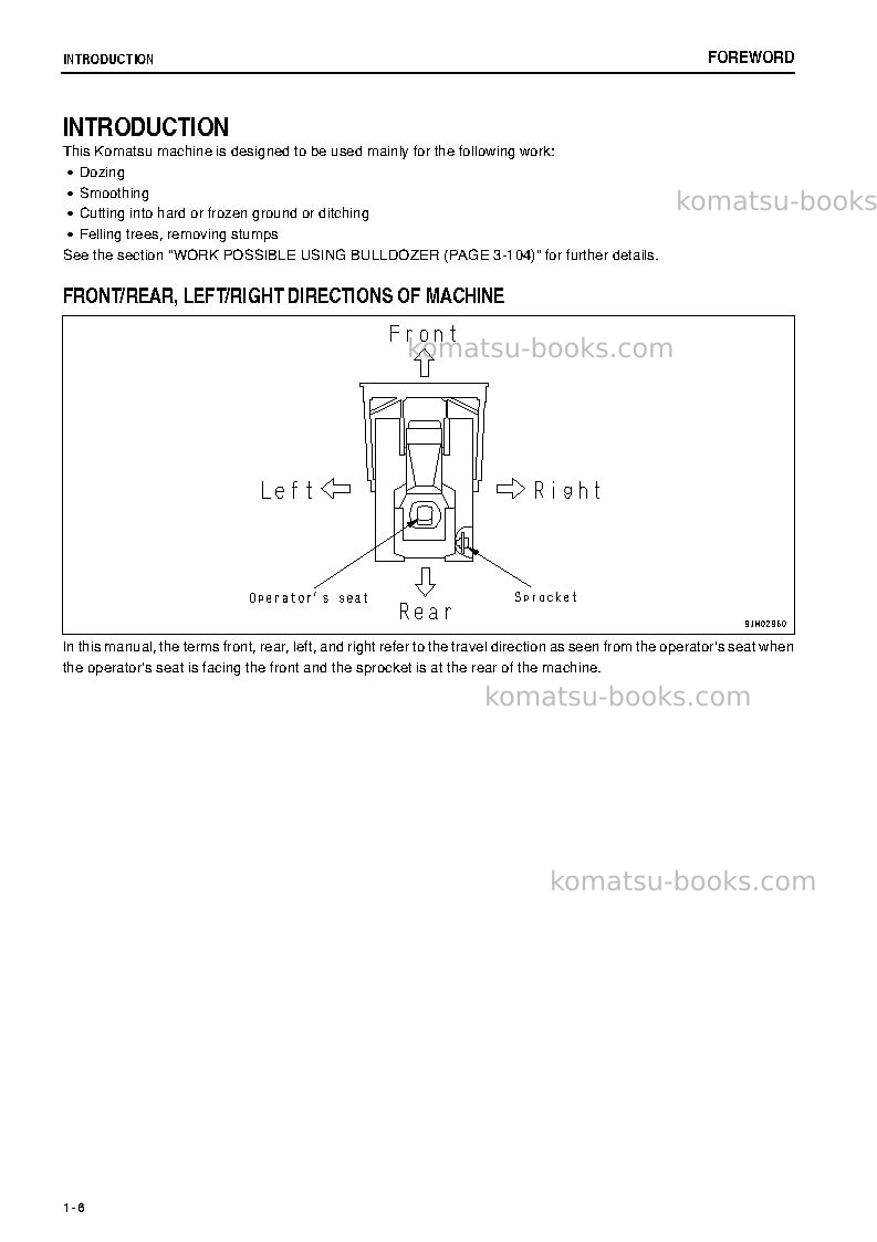 Komatsu d65px-15jpn Operation manual cover Page 7 Komatsu d65px-15jpn Operation manual cover Page 7