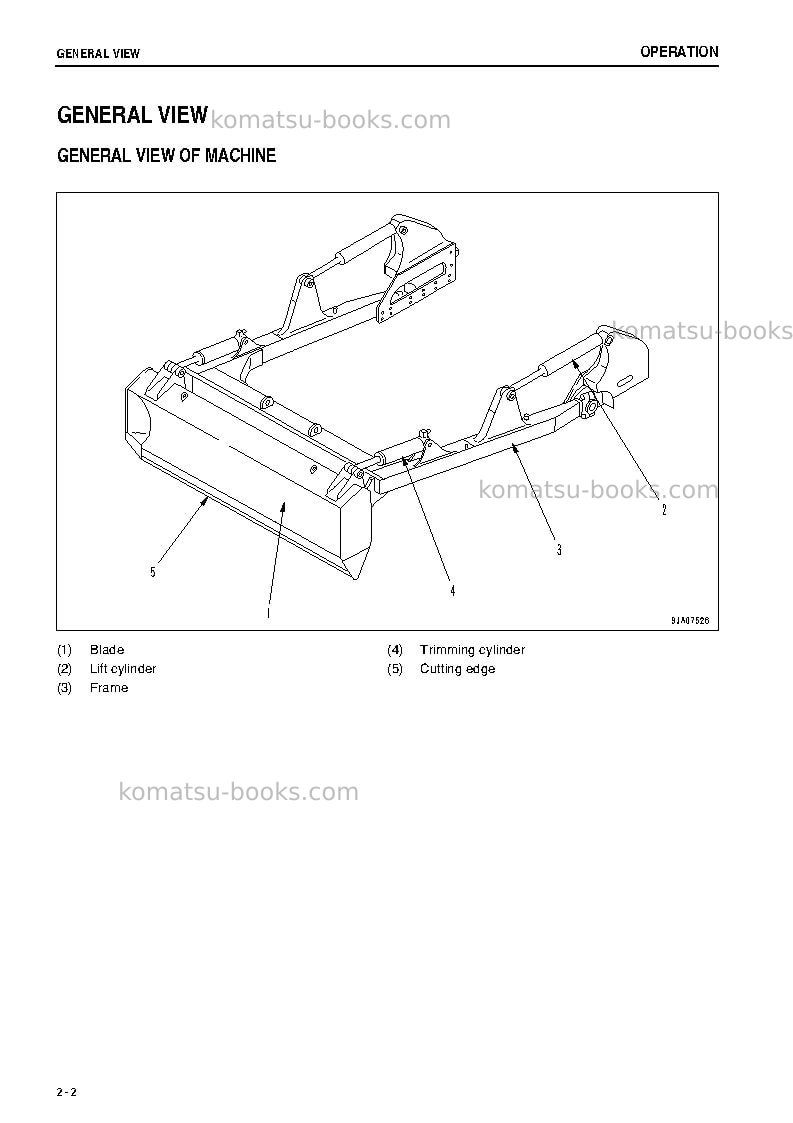 Komatsu d31p-20jpn-trimming dozer for cis Operation manual cover Page 7 Komatsu d31p-20jpn-trimming dozer for cis Operation manual cover Page 7