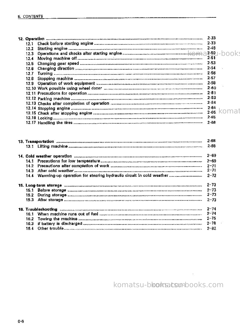 Komatsu wd900-3jpn Operation manual cover Page 7 Komatsu wd900-3jpn Operation manual cover Page 7