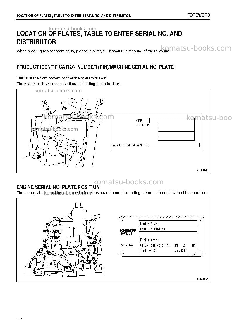Komatsu d85px-15jpn-r Operation manual cover Page 7