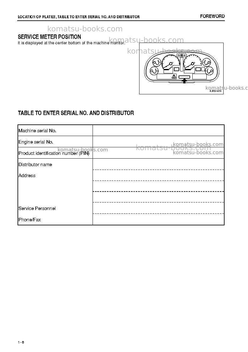 Komatsu hd605-7jpn-r Operation manual cover Page 7 Komatsu hd605-7jpn-r Operation manual cover Page 7