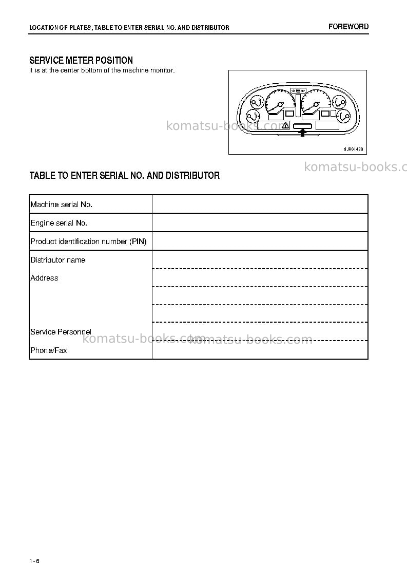 Komatsu hd325-7jpn-r Operation manual cover Page 7 Komatsu hd325-7jpn-r Operation manual cover Page 7