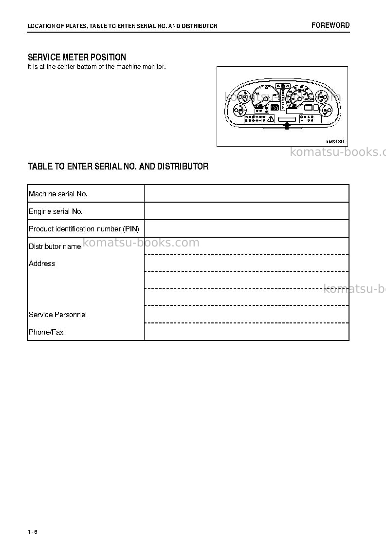 Komatsu hm400-2jpn-r Operation manual cover Page 7 Komatsu hm400-2jpn-r Operation manual cover Page 7