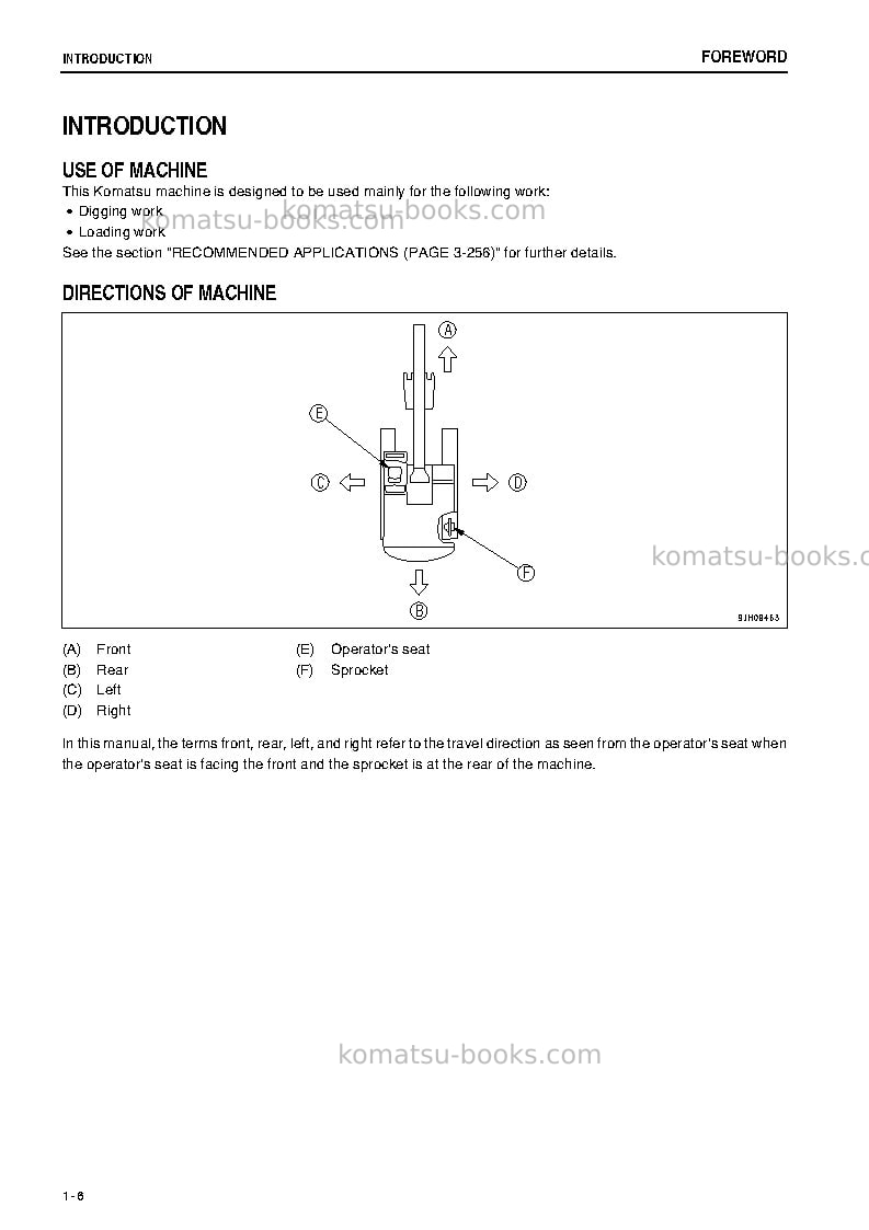 Komatsu pc2000-8jpn--30c degree Operation manual cover Page 7 Komatsu pc2000-8jpn--30c degree Operation manual cover Page 7