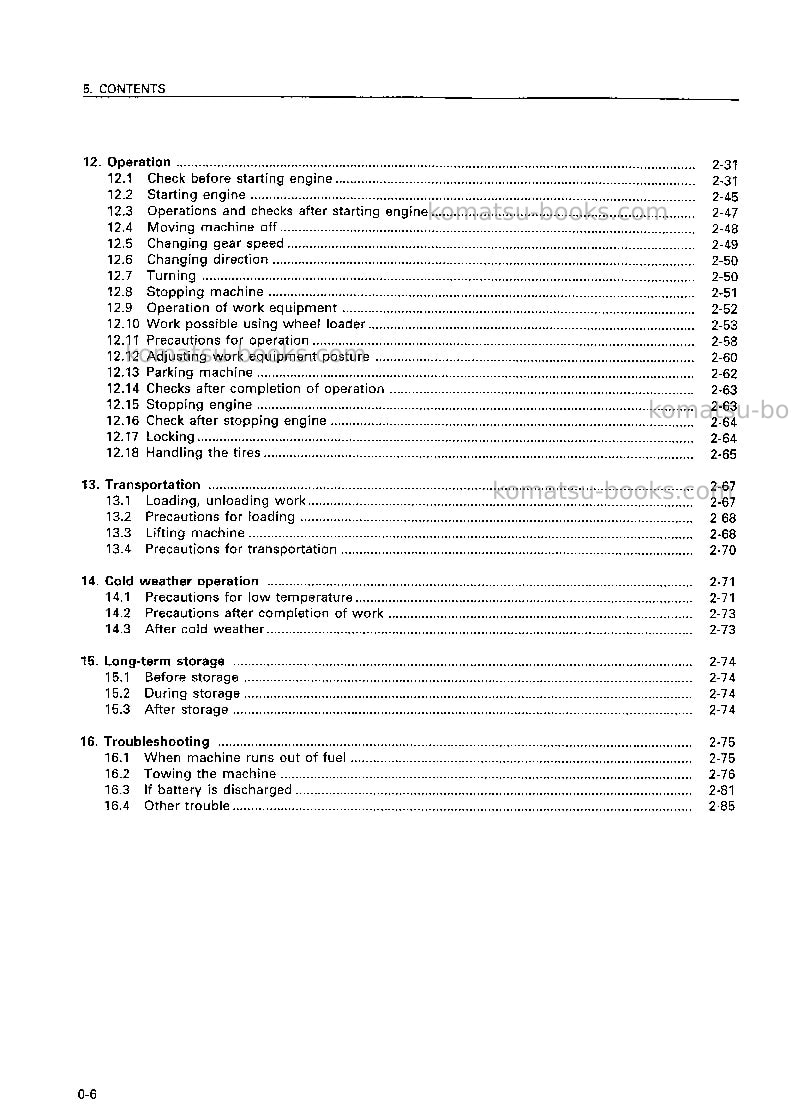 Komatsu wa420-3jpn Operation manual cover Page 7 Komatsu wa420-3jpn Operation manual cover Page 7