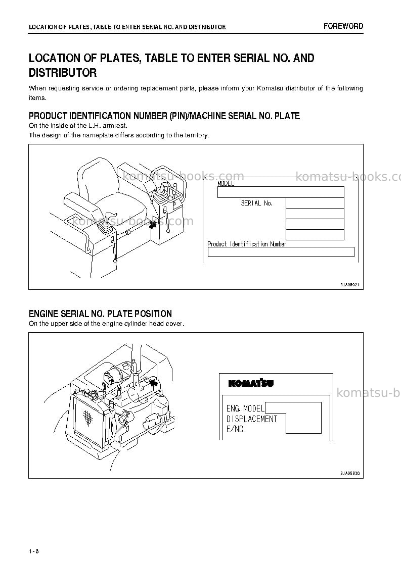 Komatsu d21p-8jpn-interim tier4 Operation manual cover Page 7 Komatsu d21p-8jpn-interim tier4 Operation manual cover Page 7