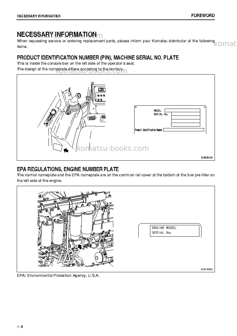Komatsu d475asd-5jpn-tier2, super dozer Operation manual cover Page 7 Komatsu d475asd-5jpn-tier2, super dozer Operation manual cover Page 7
