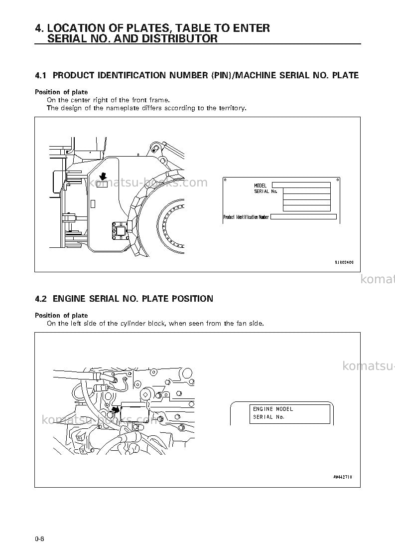 Komatsu wf550t-3jpn Operation manual cover Page 7 Komatsu wf550t-3jpn Operation manual cover Page 7