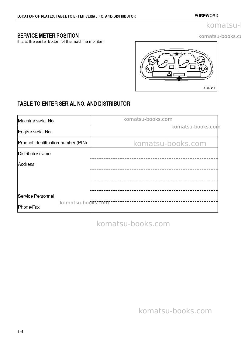 Komatsu hd405-7jpn Operation manual cover Page 7 Komatsu hd405-7jpn Operation manual cover Page 7
