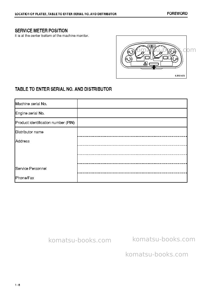 Komatsu hd325-7jpn-w/o egr Operation manual cover Page 7 Komatsu hd325-7jpn-w/o egr Operation manual cover Page 7