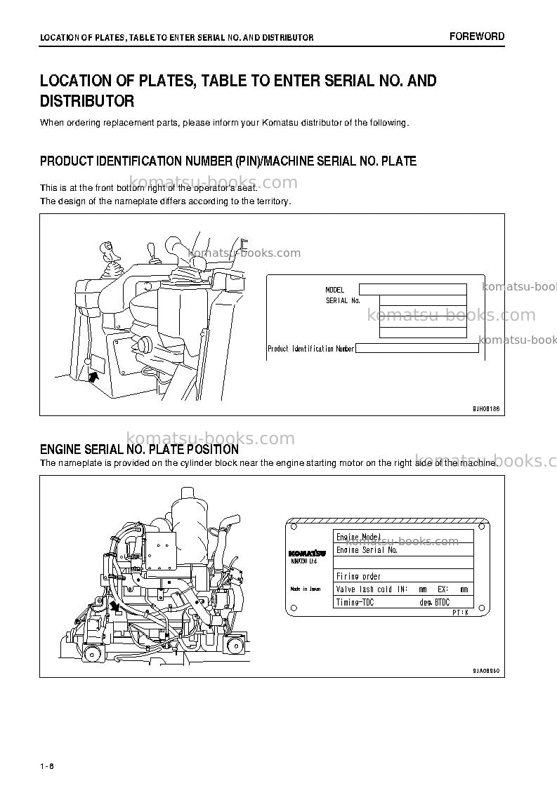 Komatsu d85ex-15jpn-r Operation manual cover Page 7 Komatsu d85ex-15jpn-r Operation manual cover Page 7