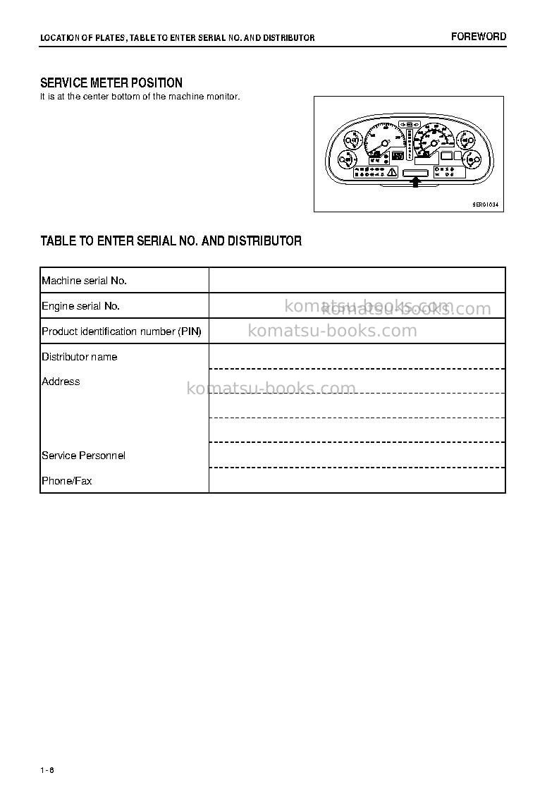 Komatsu hm250-2jpn Operation manual cover Page 7 Komatsu hm250-2jpn Operation manual cover Page 7