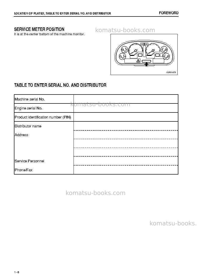 Komatsu hd405-7jpn Operation manual cover Page 7 Komatsu hd405-7jpn Operation manual cover Page 7