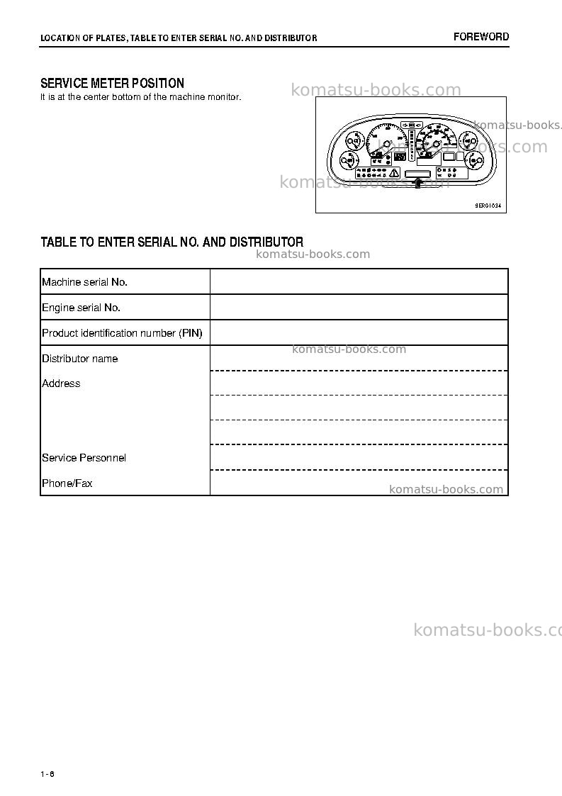 Komatsu hm350-2jpn-w/o egr Operation manual cover Page 7 Komatsu hm350-2jpn-w/o egr Operation manual cover Page 7
