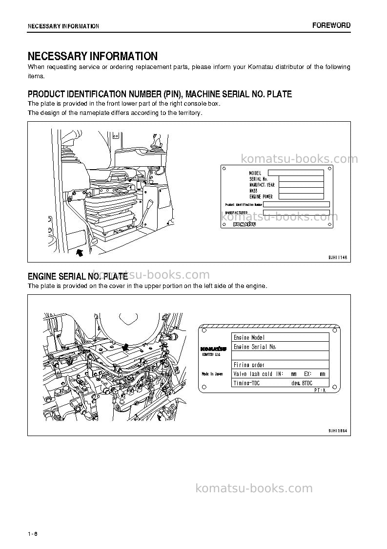 Komatsu d375a-5jpn-r Operation manual cover Page 7 Komatsu d375a-5jpn-r Operation manual cover Page 7