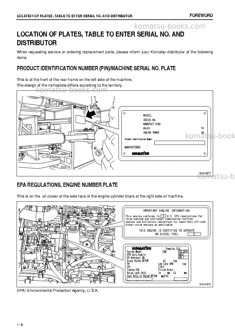 Komatsu gd555-5jpn Operation manual cover Page 7 Komatsu gd555-5jpn Operation manual cover Page 7