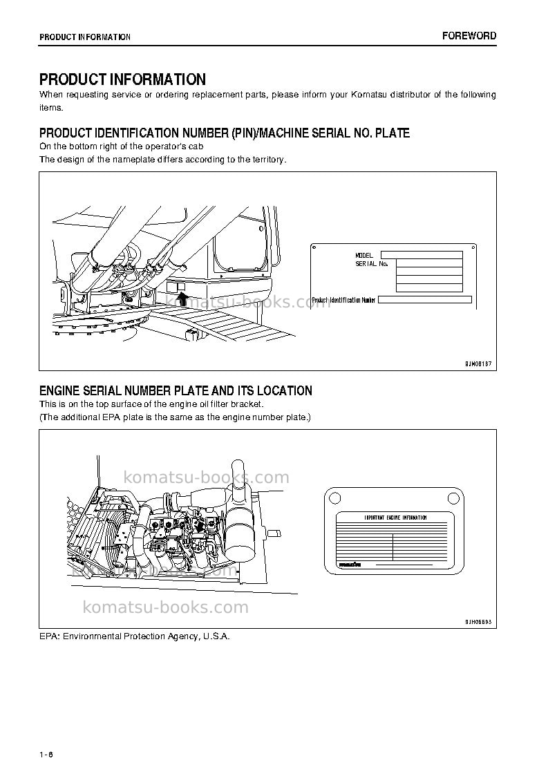 Komatsu pc450-7jpn-7-segment- monitor Operation manual cover Page 7 Komatsu pc450-7jpn-7-segment- monitor Operation manual cover Page 7