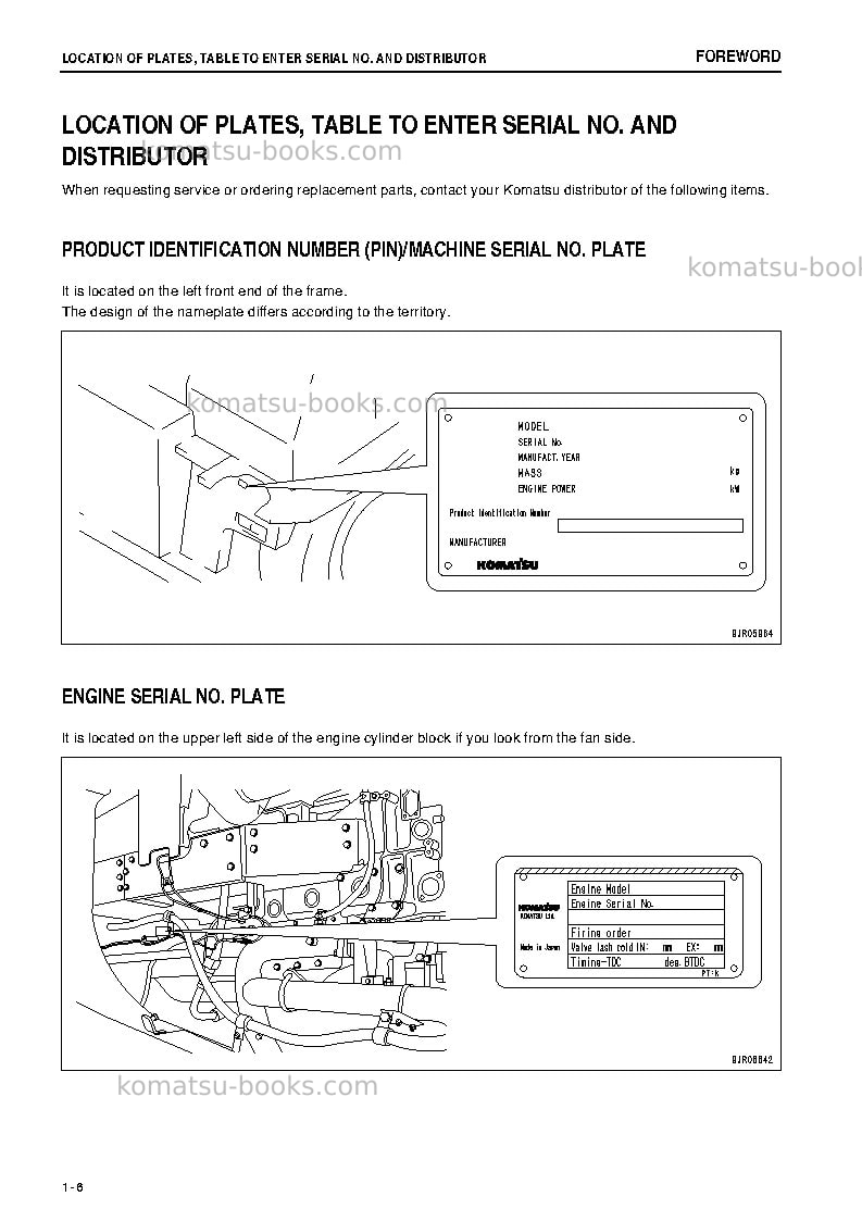 Komatsu hd465-7jpn-r Operation manual cover Page 7 Komatsu hd465-7jpn-r Operation manual cover Page 7