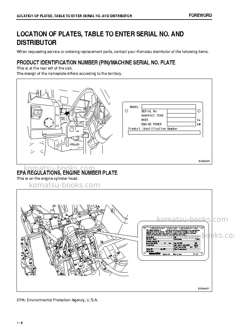 Komatsu hm350-2jpn Operation manual cover Page 7 Komatsu hm350-2jpn Operation manual cover Page 7
