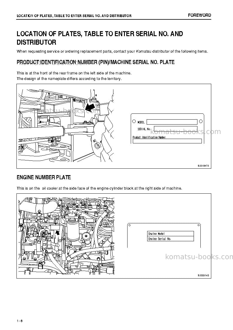 Komatsu gd655-5jpn Operation manual cover Page 7 Komatsu gd655-5jpn Operation manual cover Page 7