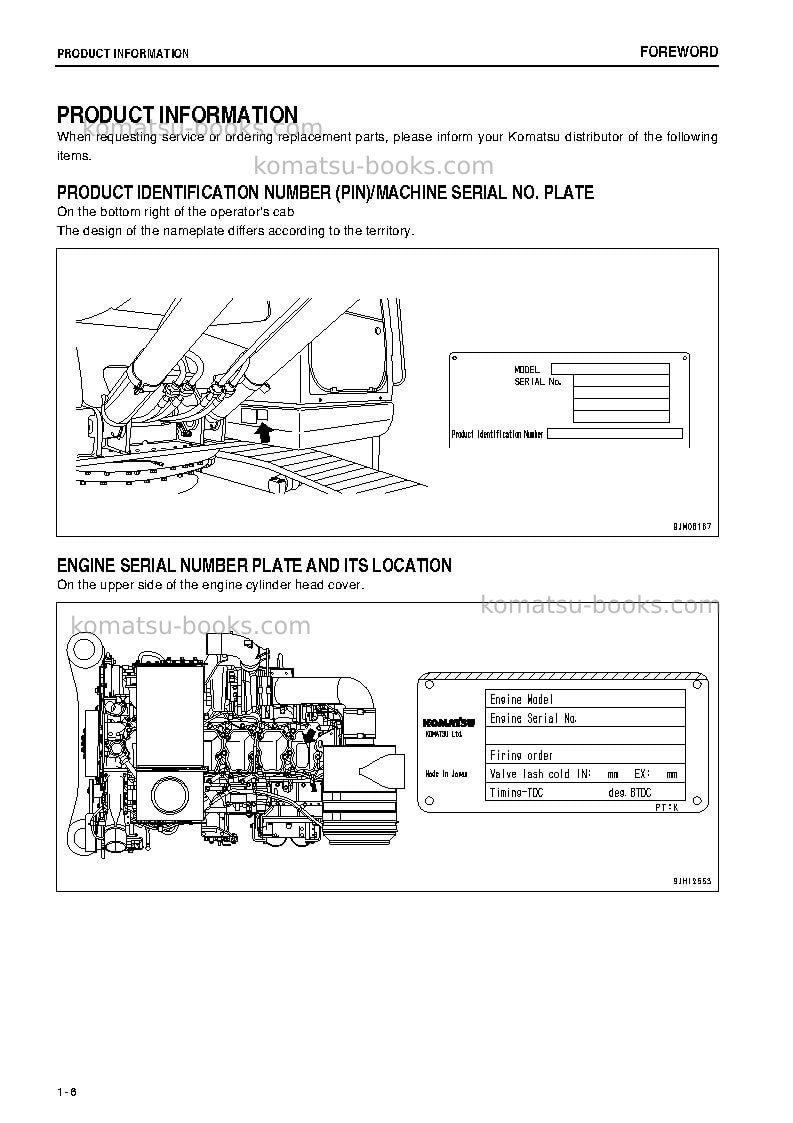 Komatsu pc800lc-8jpn-r Operation manual cover Page 7 Komatsu pc800lc-8jpn-r Operation manual cover Page 7