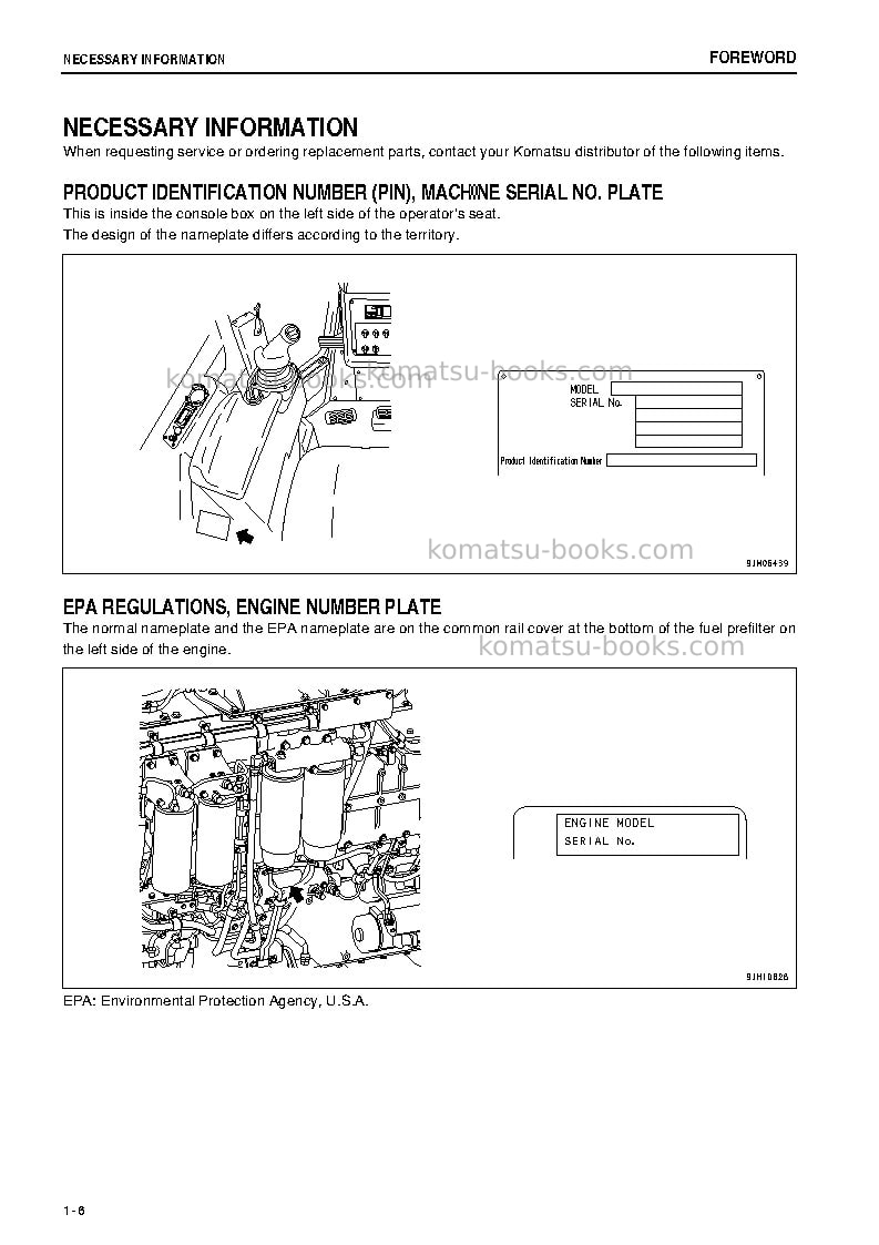 Komatsu d475asd-5jpn-tier2, super dozer Operation manual cover Page 7 Komatsu d475asd-5jpn-tier2, super dozer Operation manual cover Page 7