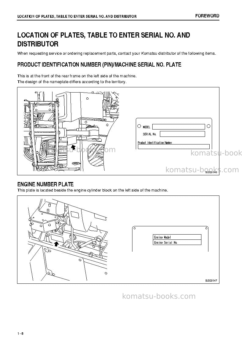 Komatsu gd755-5jpn-r Operation manual cover Page 7 Komatsu gd755-5jpn-r Operation manual cover Page 7