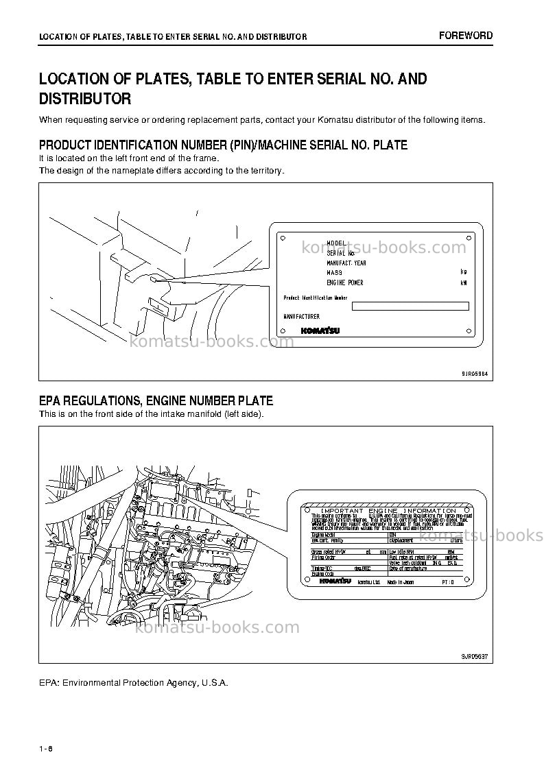 Komatsu hd785-7jpn Operation manual cover Page 7 Komatsu hd785-7jpn Operation manual cover Page 7