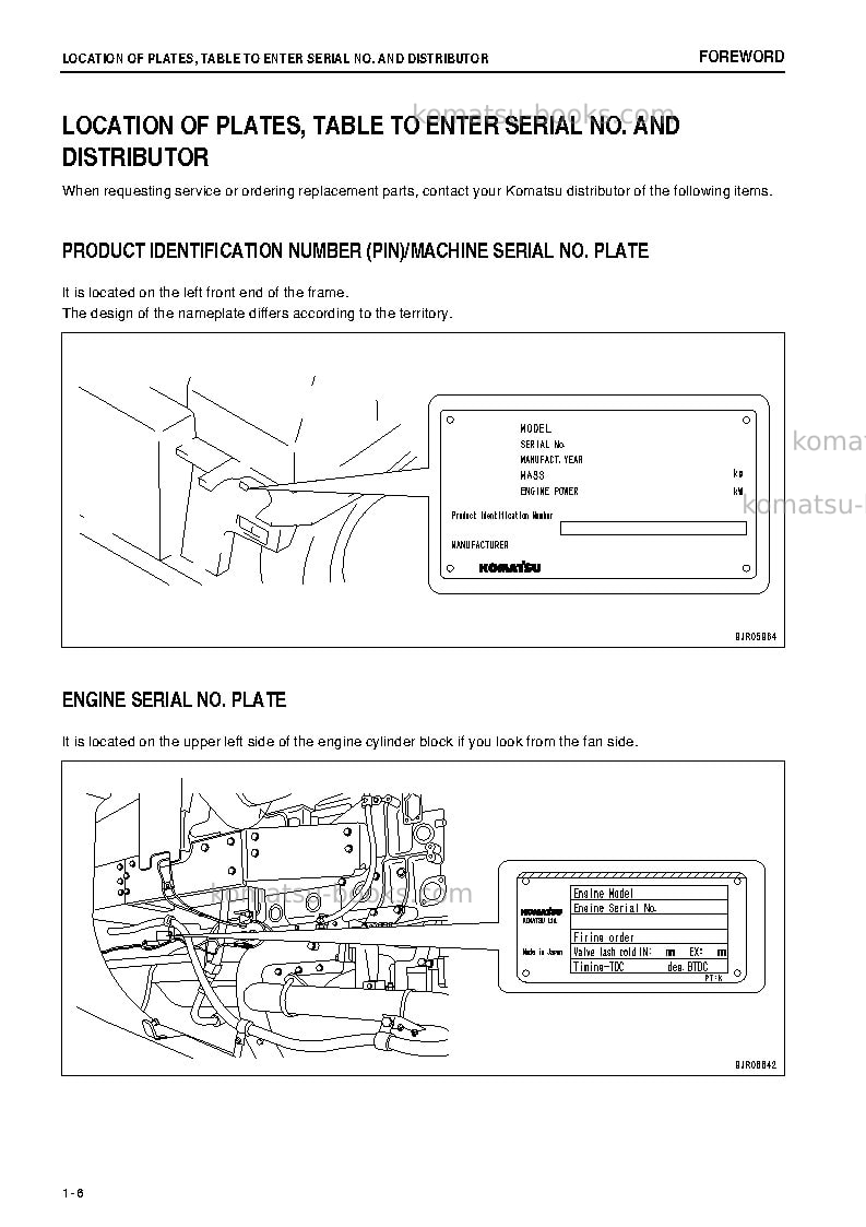 Komatsu hd465-7jpn-r, -40c degree Operation manual cover Page 7 Komatsu hd465-7jpn-r, -40c degree Operation manual cover Page 7