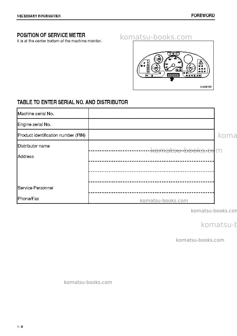 Komatsu wa320-6jpn-all safety labels are pictorial Operation manual cover Page 7