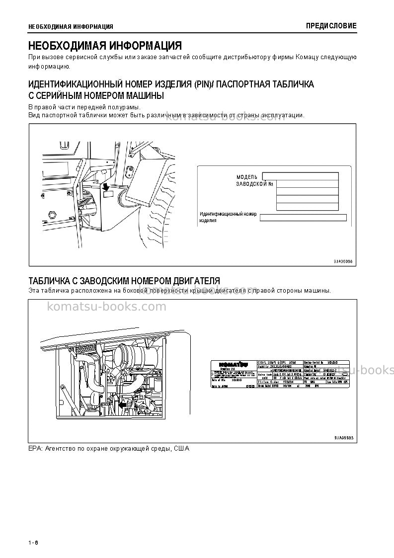 Komatsu wa150-5jpn Руководство по эксплуатации обложка Страница 7 Komatsu wa150-5jpn Руководство по эксплуатации обложка Страница 7